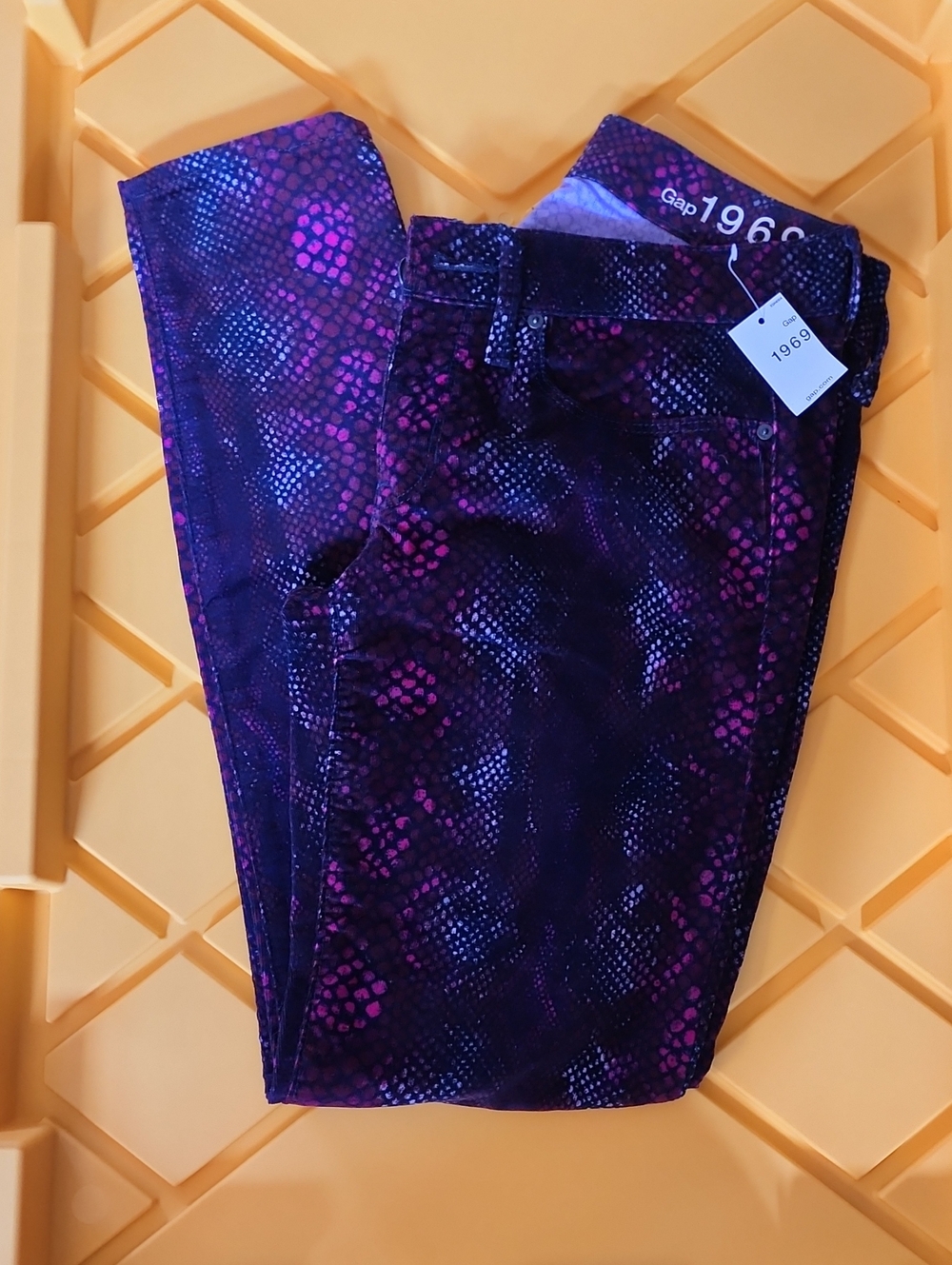 GAP 1969 Women's Purple Snake-Print Jeans